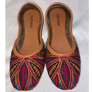 Fuchsia Olivia‎ Embroidered Ballet Flats - Size 6R - New without Tag